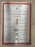 Gemäß DIN 14 096 Premium-Schild Aluminium “Verhalten im Brandfall” – Brandschutzordnung Teil A (Mit Brandmeldeanlage)