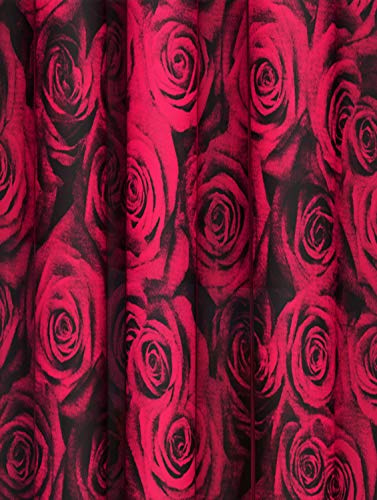 Image of Story@Home Nature Premium Collection Floral Pattern Polyester Door Curtain 7 feet for Bedroom, Living Room - (Brown Color Combo Set of 4 Piece)