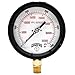 Winters PPC Series Phenolic Dual Scale Process Pressure Gauge with Brass Internals, 0-5000 psi/kpa, 4-1/2" Dial Display, +/-0.5% Accuracy, 1/2" NPT Bottom Mount