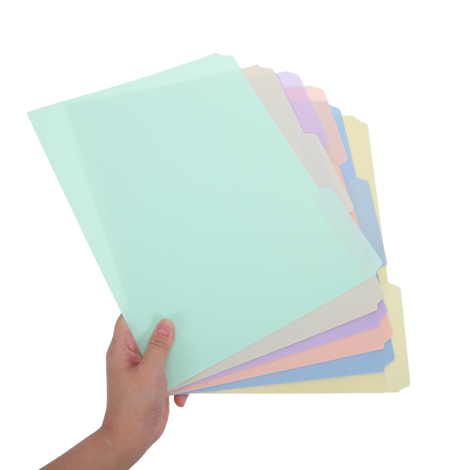 Toddmomy Faldoni 1/3 Taglio per Organizzazione Efficiente Documenti in Plastica 36 Pezzi con Linguette Ufficio e Ordine Scrivania per Ufficio