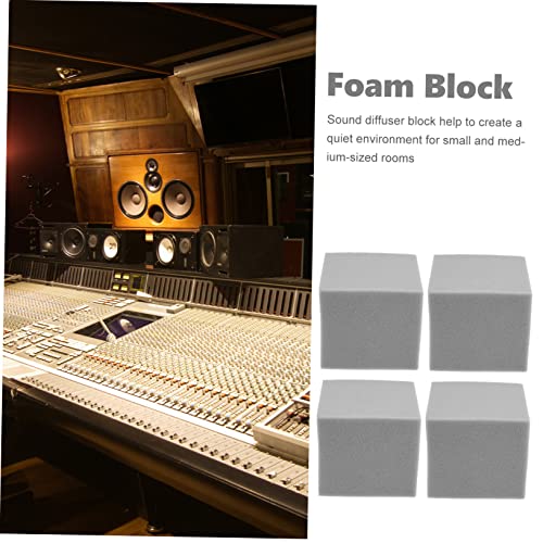 YARNOW 4pcs Espumas Absorbentes de Sonido para Tratamiento Acústico Paneles de Aislamiento de Baja Frecuencia para Ktv, Estudios de Música y Teatros en Casa Retardante de Fuego miniatura 5