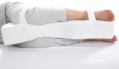 Miniatura 2 de HOMBYS Almohada de rodilla de espuma viscoelástica para dormir de lado, almohada de piernas para dormir con correas, elevación de cadera y piernas