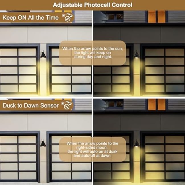 7in Dome Motion Sensor Outdoor Barn Light Wall Mount Dusk to Dawn Exterior Small Gooseneck Lightinging Fixture Black Garage Gooseneck Porch Wall Sconce 2 Pack Farmhosue Barn Lights Outside