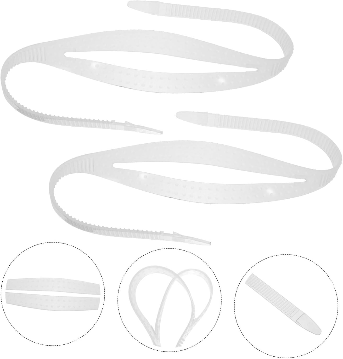 2pcs Adjustable Silicone Swim Goggles Straps Comfortable Lightweight Headband for Diving Swimming Replaceable Design for Enhanced Fit Security