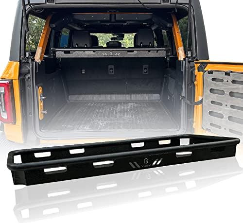 TIOYAR Bronco Rear Cargo Basket Rack Solid Metal Luggage Storage Carrier Compatible with 2021 2022 2023 Ford Bronco