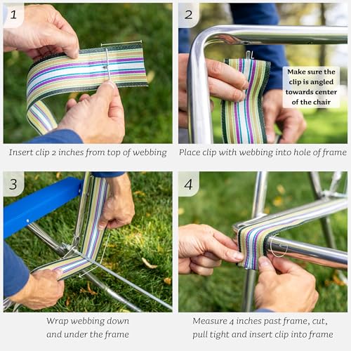 image for Lawn Chair USA Replacement Lawn Chair Webbing - Webbing for Lawn Chair