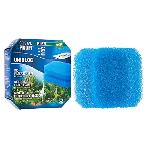 JBL Unibloc 6016100 Bloc de mousse biofiltre pour filtre d'aquarium CristalProfi e 40X; e 70X, e 90X, Pack de 2