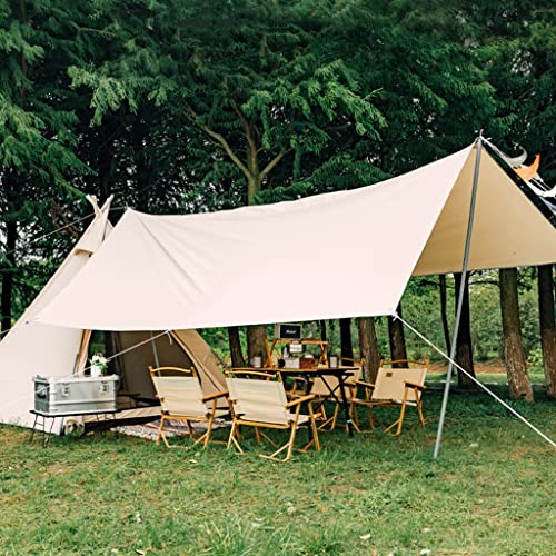 Tente de canopée extérieure RJJ pergola camping plage coton soleil - 4