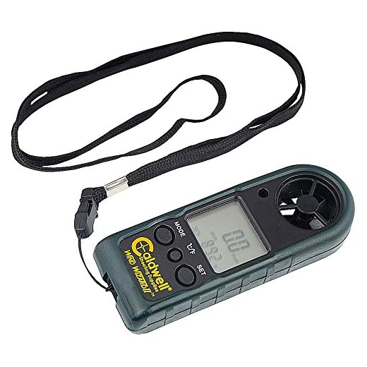 Caldwell Wind Wizard II Wind Meter with Multiple Wind Readings, LCD Backlight and Lanyard for Long Range, Shooting and Hunting