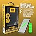 CAT Portable Battery Pack Charger - 10000 mAh Lithium Polymer Dual USB-A + Micro USB - Rugged Power Bank with Protective All Over Bump Guard - Fast Charging, Drop & Scratch Proof