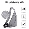 FANDARE Ultra-léger Sac de Poitrine Homme Sacoche Bandouliere Léger Sling Bag Garçon Sac d'Epaule pour Voyage Sport Randonnée Vélo Camping Excursion Sac Poitrine Gris #2