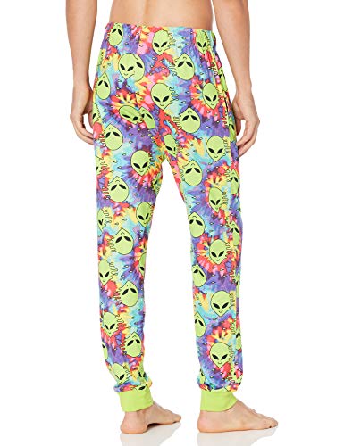 Mad Engine mens Tie Dyed Aliens Jogger Style Sleep Pants Lounge Pants Pajama Bottoms2