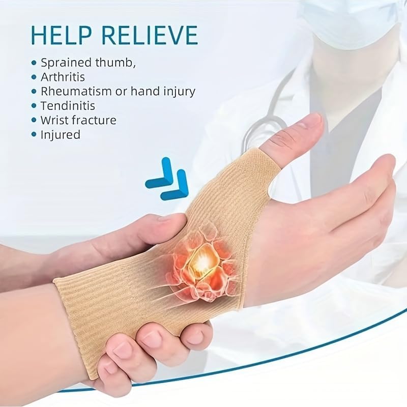 COZY nose - Thumb Compression Arthritis Gloves for Arthritis, Hand Pain Support, Carpel Tunnel, Breathable Wrist Brace Sleeves, Alleviate Rheumatoid, Joint Muscle Tension (Thumb Compression - Skin) 4