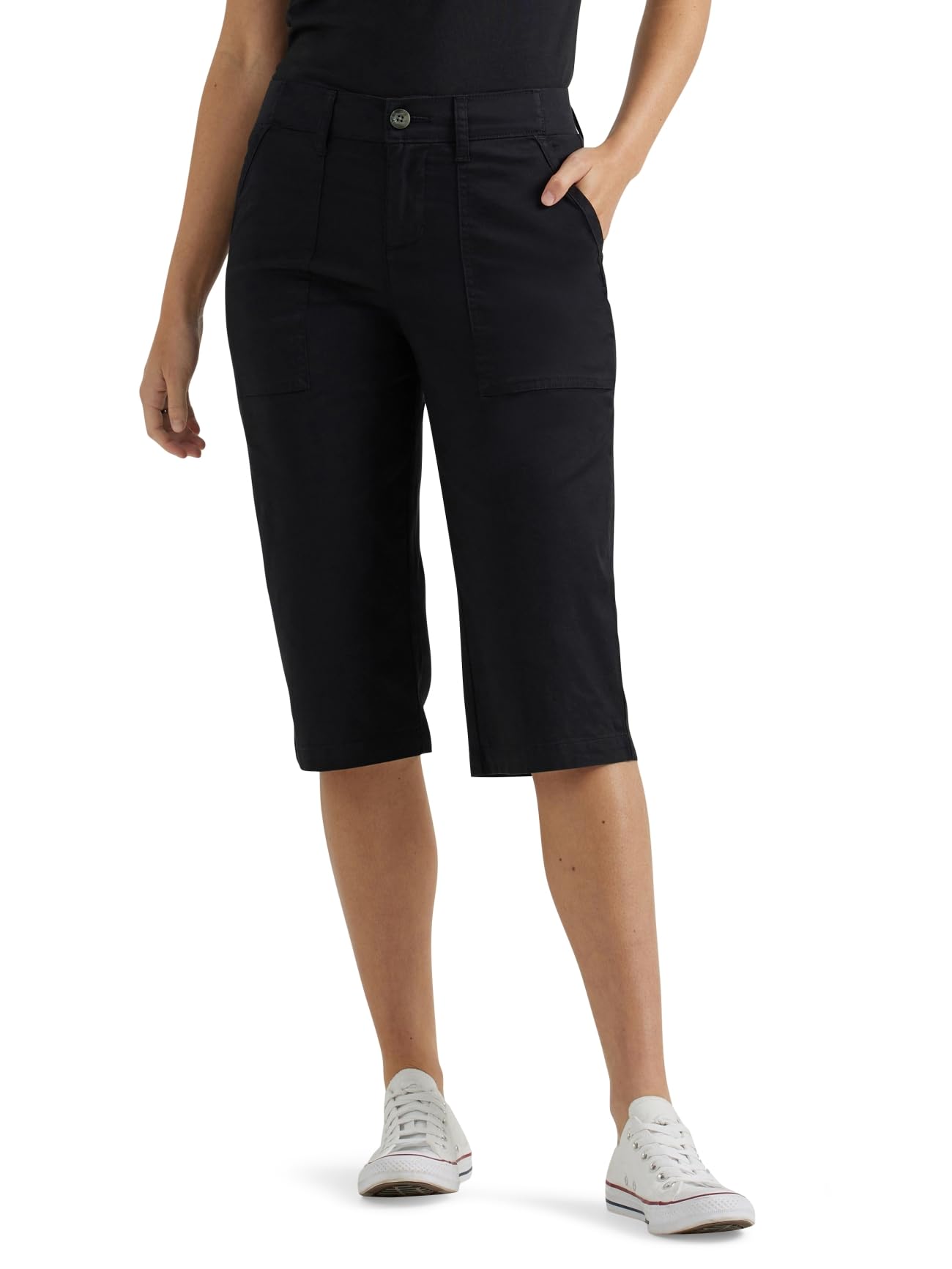 Lee Womens Ultra Lux Comfort with Flex-to-go Utility Skimmer Capri Pant
