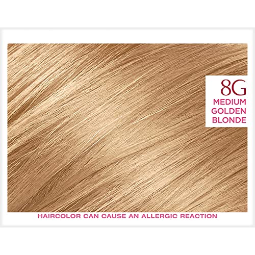 Image of L'Oreal Paris Excellence Creme Haircolor, Medium Golden Blonde [8G] (Warmer) 1ea (Pack of 3)