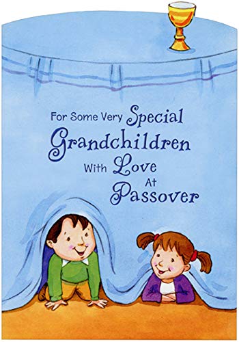 Designer Greetings Boy And Girl Hiding Under Tablecloth : Grandchildren Juvenile Passover Card #TOP10