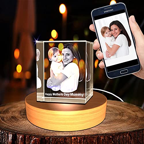Personalized Custom 3D Photo Etched Engraving On Crystal Loving Gift (Birthday Gift, Wedding Gift, Corporate Gift,Mother's Day Gift, Valentine's Day Gift Or Christmas Gift) #TOP2