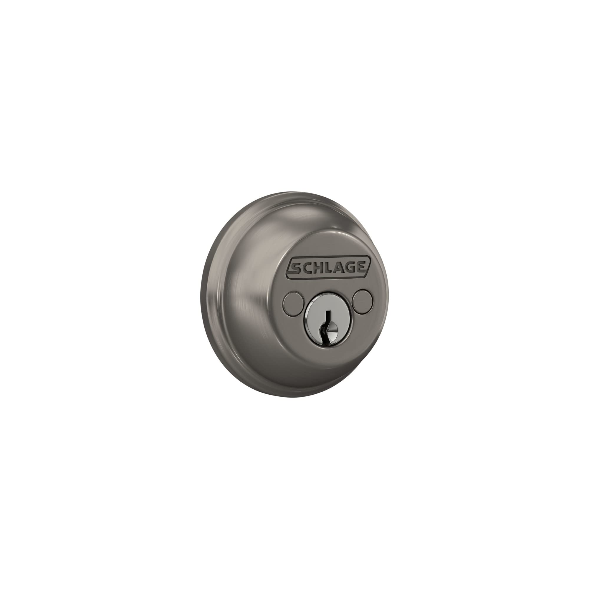 Schlage B62N619 Deadbolt, Keyed 2 Sides, Satin Nickel, 1 Pack - Image 3