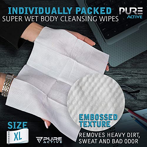 Image of Shower Body Wipes, 480 Individually Wrapped Personal Hygiene Body Cleansing Wipes for Women and Men, Keep Clean After Gym Travel Camping Outdoors Sports