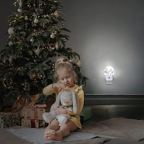 Image of Night Light,Retro Dandelions Dragonflies Night Lights Plug Into Wall Dusk to Dawn Sensor for Bedroom Bathroom and Living Room for Women /Girls Gift