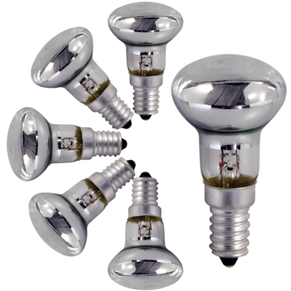 Royalux R39 E14 SES Bulb 30Watt 240V Replacement Bulbs for Lava Lamps Reflector Spot High Temp Resistant Dimmable Light 6PACK (R39 E14 6PACK)