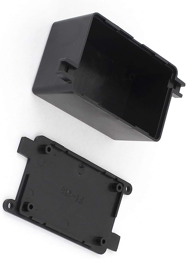 Aexit Rectangular Plastic Audio & Video Accessories Electric Cable Junction Box 68x43x35mm Connectors & Adapters Black 5pcs