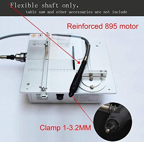 Table Saw, Mini Table Saw, Professional DIY Woodworking Model Cutting Machine, Multifunction Mini Table Saw, Electric Polisher Grinder Cutting Saw DIY Model Crafts Cutting Tool Flexible Shaft