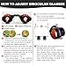 BIJIA 3X Opera Binocular Glasses for Adults Men Women,Hands Free Binoculars for Concerts,Theater,Watching Tv,Sports,Travel,Bird,Fishing,Outdoor Activities(Upgraded HD Red Film)
