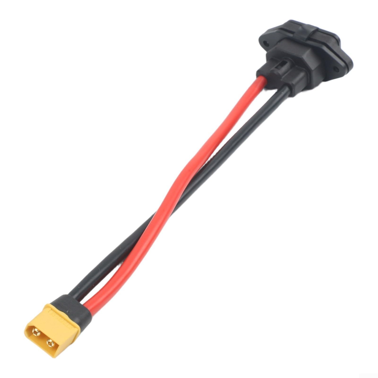 Jurtmy for xt90 Male Female to 3-Pin Socket 20cm Heavy Duty Wire Harness for Electric Scooter Power Supply(A)