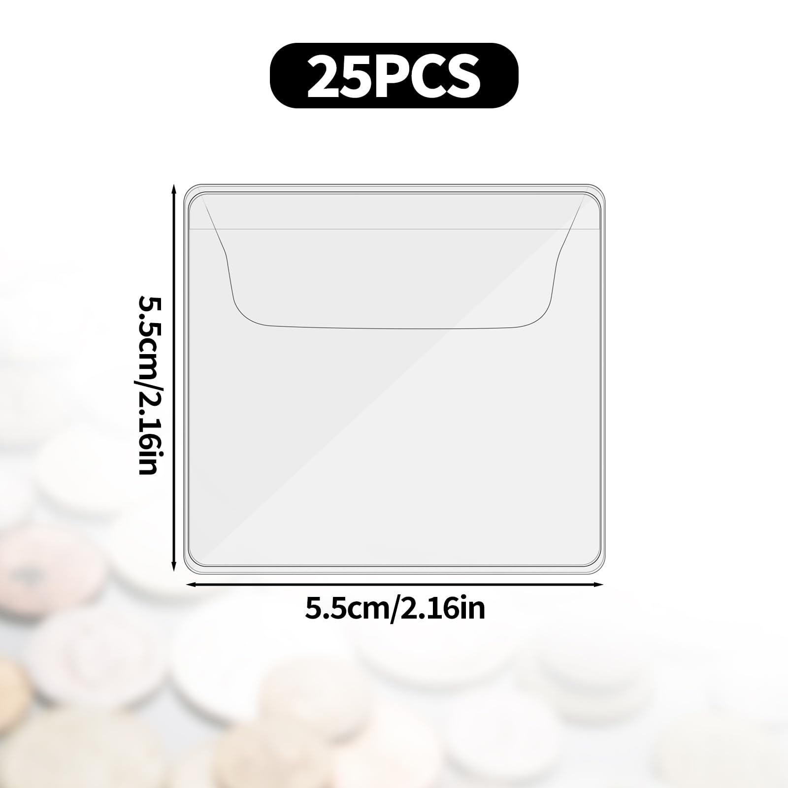 25pcs Single Pocket Coin Sleeves, Clear Plastic Coin Holders Protective Pages Small Pouches Wrappers Protectors Supplies for All Currency Bills Collectors