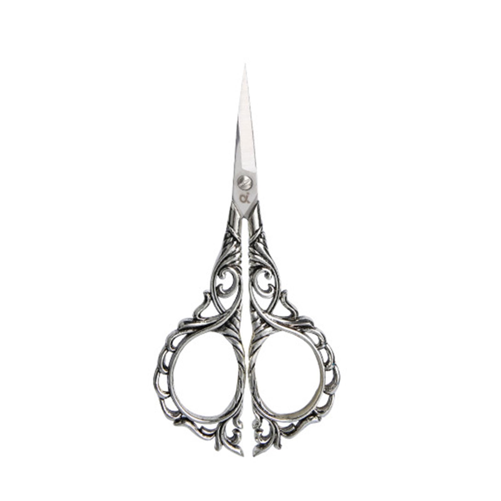 Tsophreniq Embroidery Scissors Multi-functional Stainless Steel Sewing Embroidery Scissors for Women Needleworks Sewing with Cover for Fabric Cutting Vintage with Case