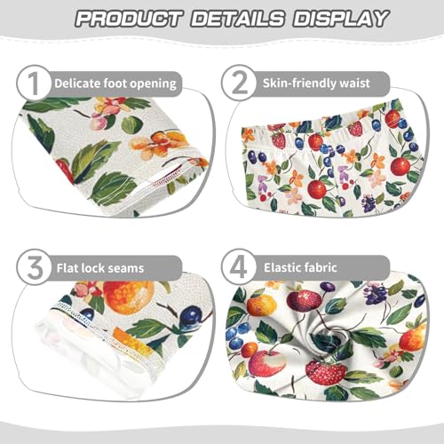 ZZKKO Girls Leggings Summer Fruits Colorful Toddler Girls Clothes Leggings for Girl Toddler Girl Trousers3