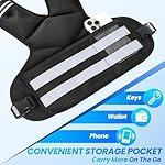 Adjustable Weighted Vest for Women and Men, 4-11lb/11-18lb/20-32lb Rucking Vest with 6 Ironsand Weights, Reflective Stripe and Storage Pocket for Workouts, Running, Strength Training - Image 4