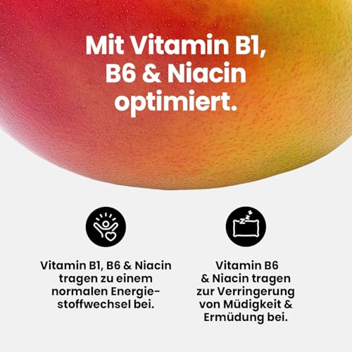 Best Body Nutrition ZEROP Vital Zuckerfreies Getränkekonzentrat Sirup Mango Grapefruit Ohne Aspartam 1 L ergibt 80 L Getränk Fitness Drink mit Vitaminen B1 B6 Niacin Kalorienarm Wassersprudler 4