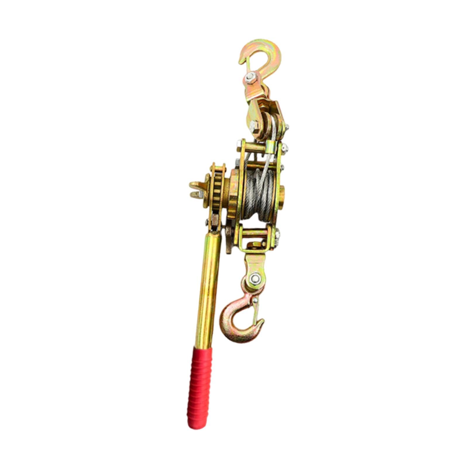 Sharplace Cabrestante manual con manivela y extractor de cuerda con 2 ganchos para carga de coche, 2 Toneladas