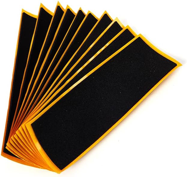 10PCS Fingerboard Deck Uncut Tape Stickers Black Foam Grip Tape Stickers, 38mmX110mm