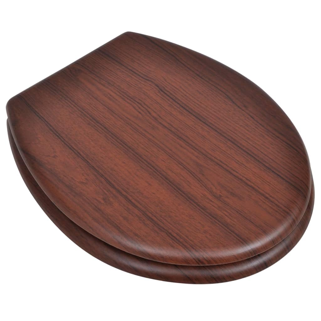 Sedile WC con coperchio MDF Design semplice marrone 02_0002880
