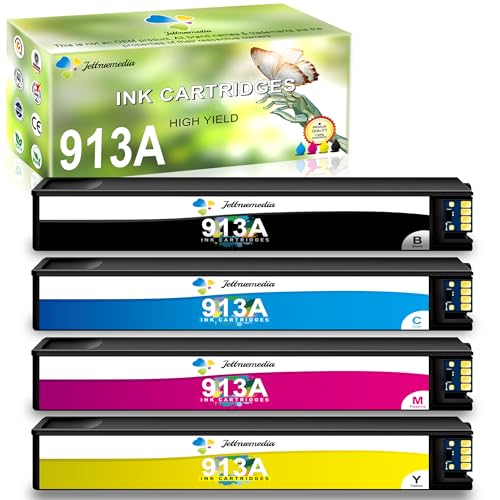 Cartouches d'encre 913A pour PageWide 477dw texte net sans bavure