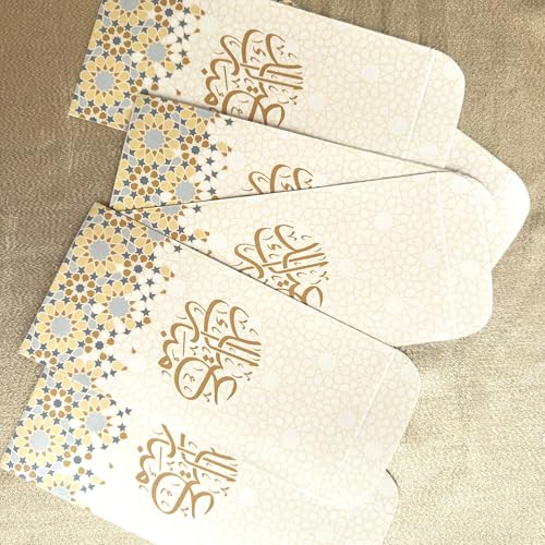 10 Pcs Printed Eid Mubarak Eidi Envelopes, Ramadan Eidi Envelope for Cash Money Holder, Eid al-Fitr Gifting Party Supplies image 2