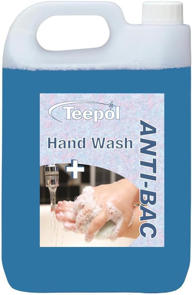 Teepol Anti-Bac Hand Wash - Luxury Liquid Hand Soap - Lightly Scented Antibacterial Handwash - Effective Germ-Killing Hand Soap - Soft on Skin, 5 Litre