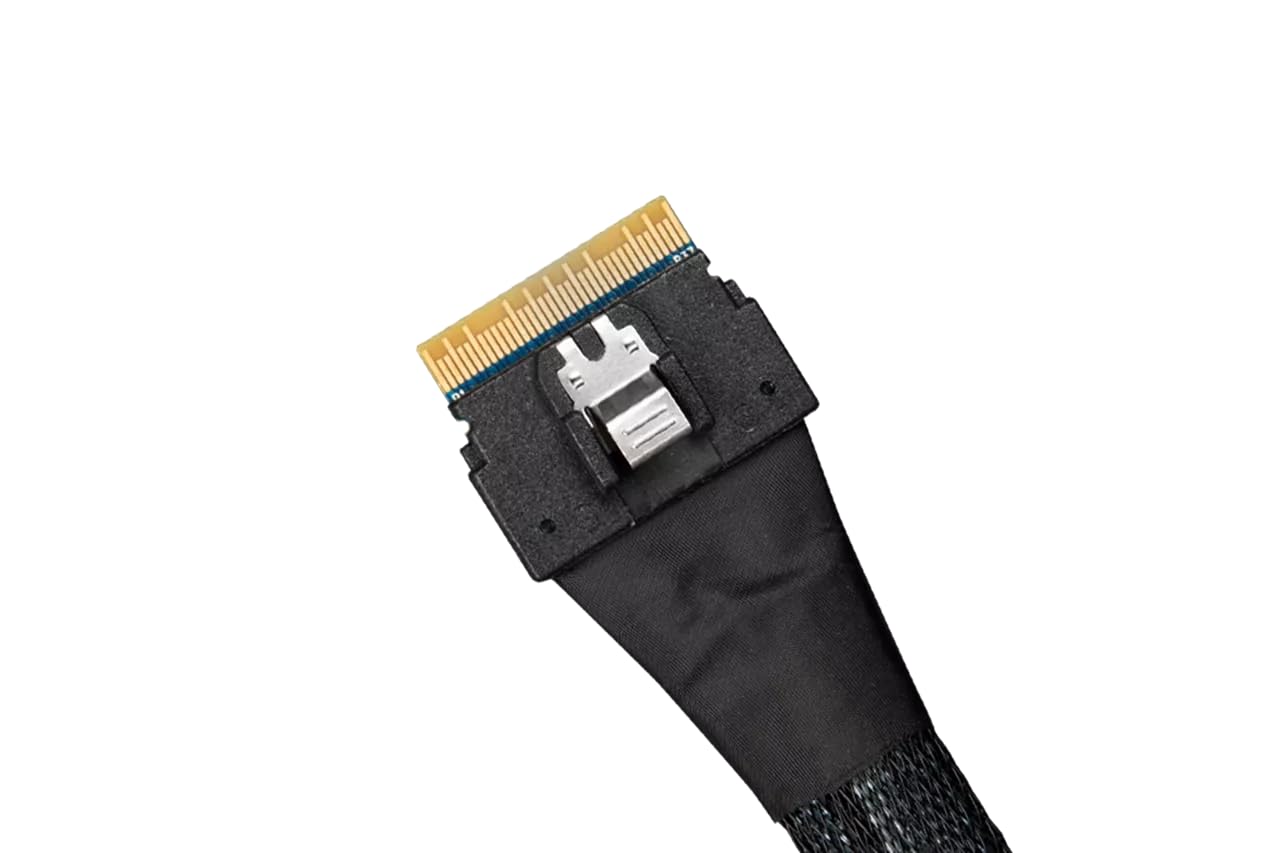 ICY DOCK MB206L-B Data Cable - 1x SlimSAS SFF-8654 8i to 2X OCuLink SFF-8611 4i Length 50 cm