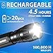 SAOPRKLER Tactical Flashlights High Lumens-1200 LM Police Flashlight with Holster for Duty Belt,Single Mode LED Flashlight for Camping/Law Enforcement-Sentinel-X1