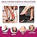 Heel Grips Liners for Loose Shoes - Welnove 4-Pair Back Shoe Inserts Pads for Heel Protect, Prevent Slip, Blisters, Rubbing, Fit Boots, Sandals, High Heels, Shoes Too Big, Men Women, Black