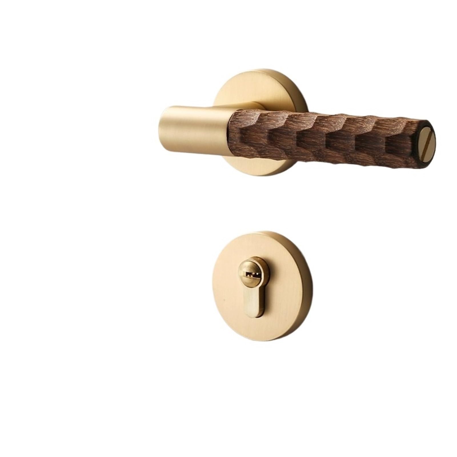 Serrure de porte magnétique or clair pour chambre en bois