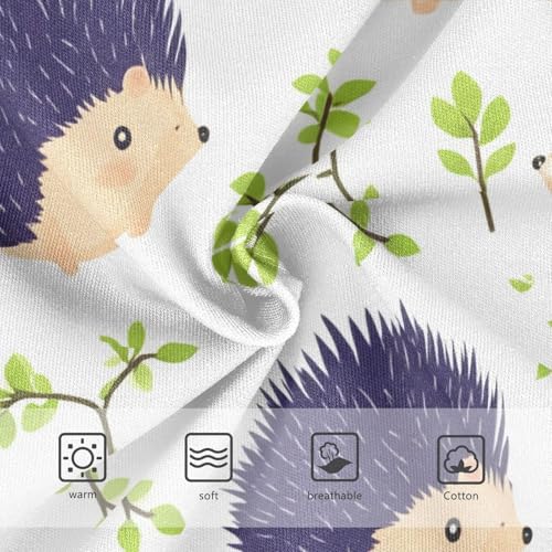 Cute Hedgehogs Leaves Little Girl Panties Toddler Underwear Floral Cotton Bright Undies Kids Briefs 2t3