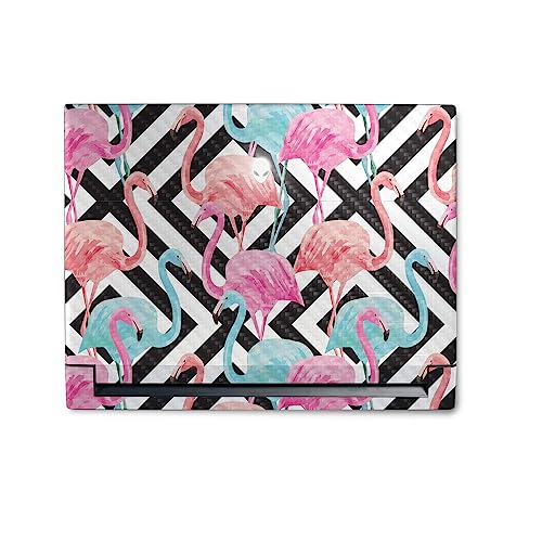 Image of MightySkins Carbon Fiber Skin Compatible with Alienware M18 R1 (2023) Full Wrap Kit - Pop Flamingo | Protective, Durable Textured Carbon Fiber Finish | Easy to Apply & Change Styles | Made in The USA