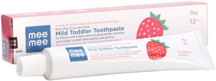 Mee Mee Toothpaste (Single Pack, Strawberry - Fluoride-Free)