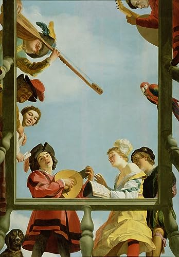 Decoración del hogar con pintura de Gerrit Van Honthorst cuadro clásico grande