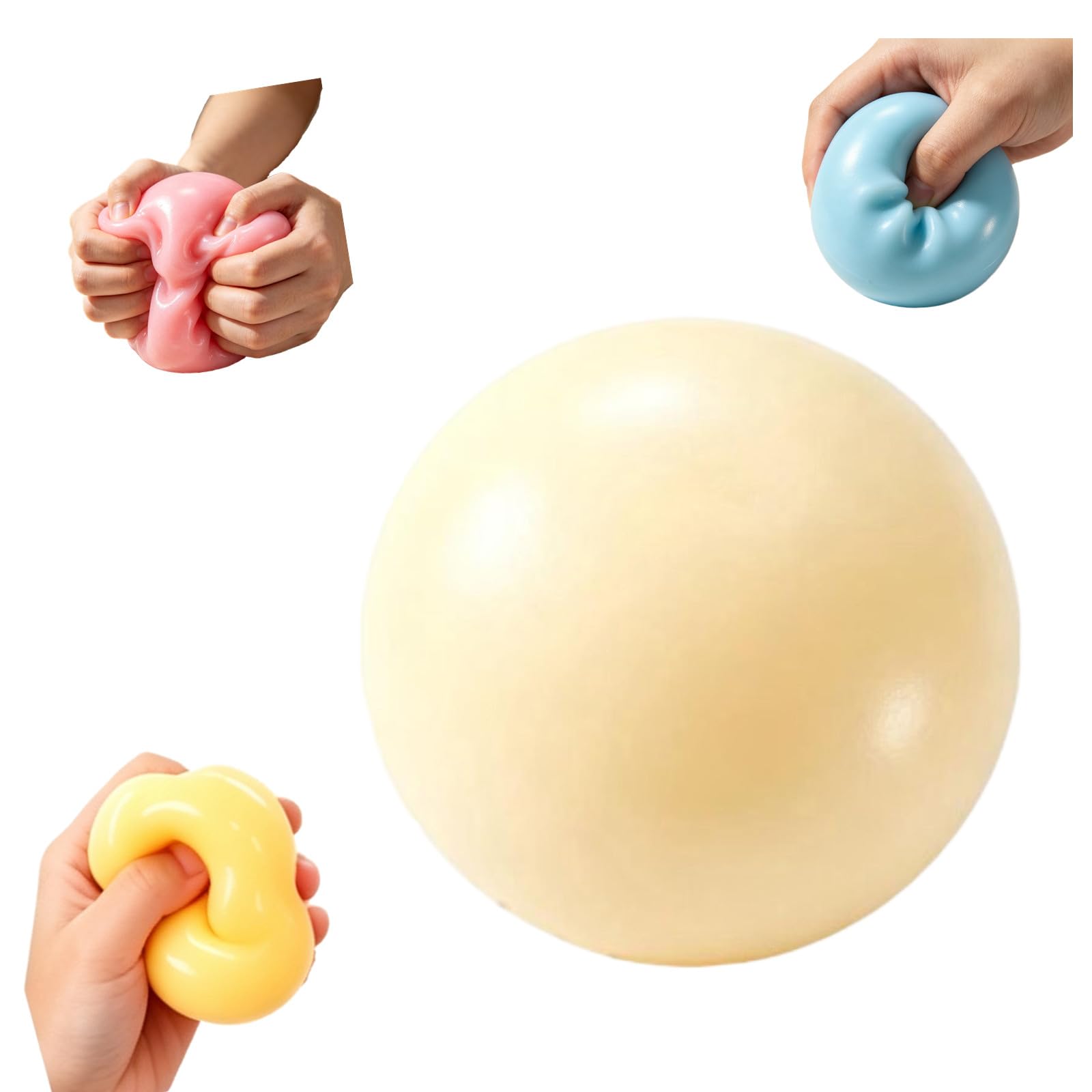 Squishy Dough Stress Ball,Squeeze Fidget Toy Anxiety Stress Relief 8cm