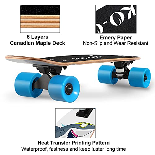 Image of KO-ON Skateboard Complete Skateboards 22 Inch Mini Cruiser Skateboards for Beginners Kids Boys and Girls